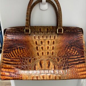 Brahmin Brown Tan Satchel